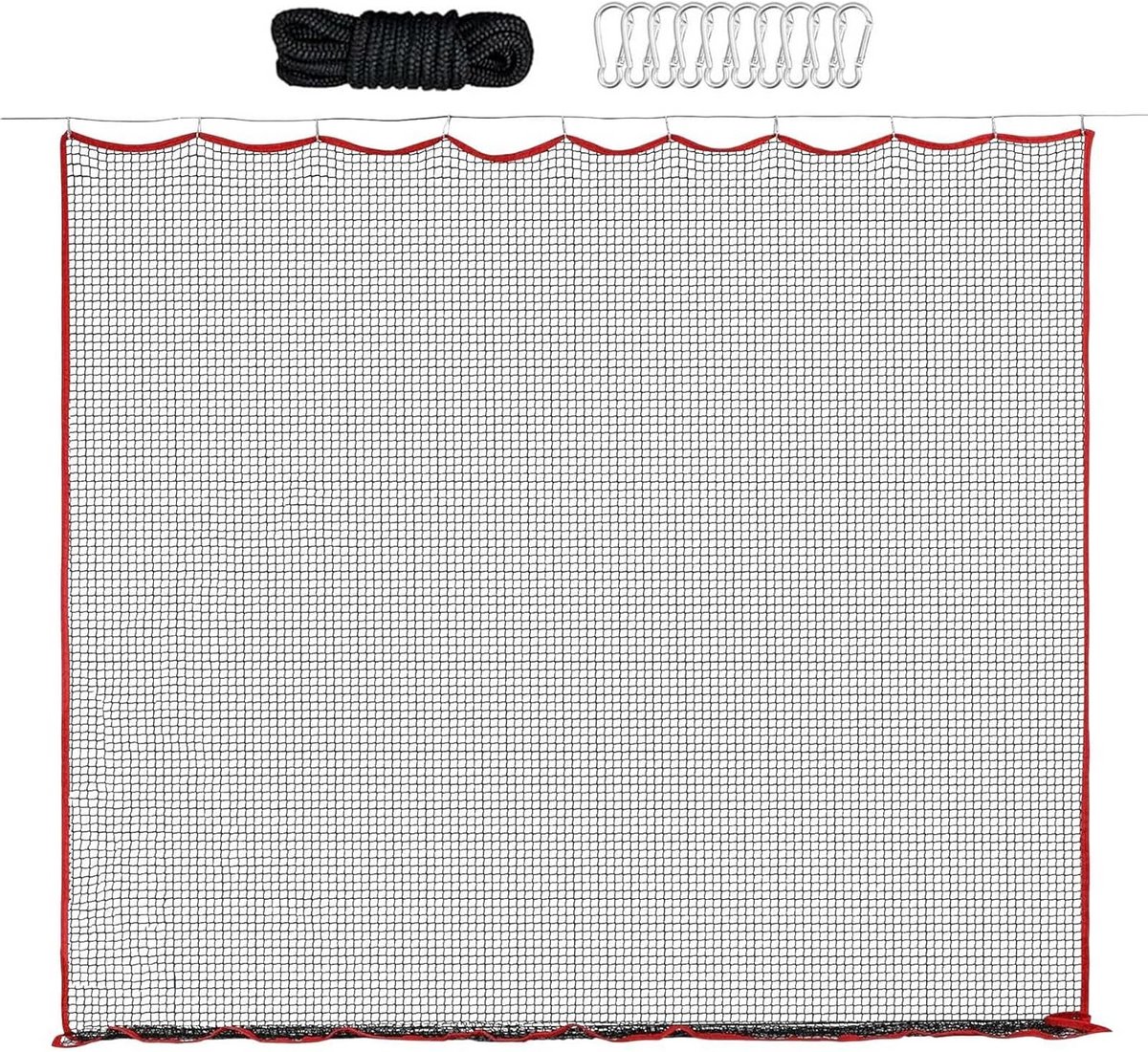 Honkbaltrainingsnet - Softbal Pitching Net - Sportvaardigheden Oefenen - Duurzaam Polyester Materiaal - 3x3 meter - Zwart