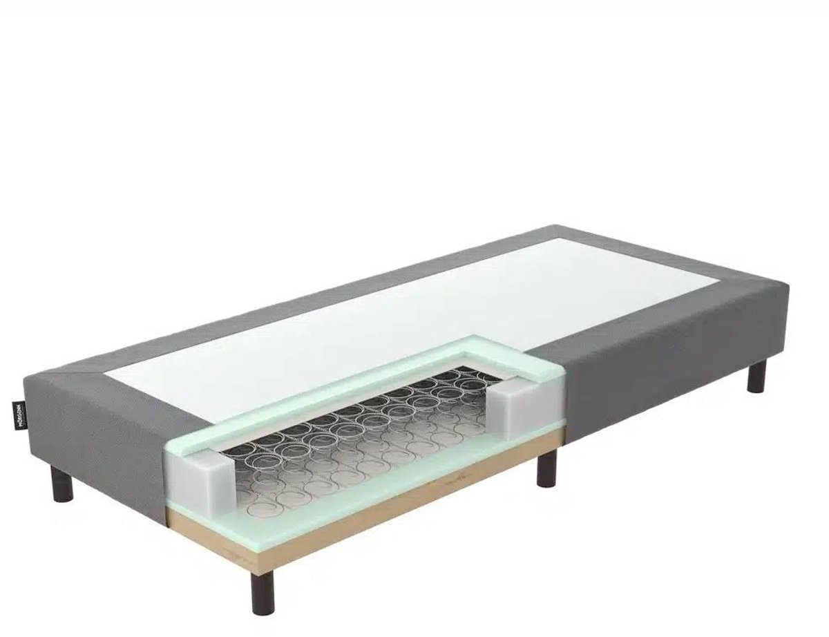 Mörgenn Ideal Boxspring - Losse Box - Luxe Bonellvering - Hotelkwaliteit - Antraciet - 80x220 cm - 30cm hoog