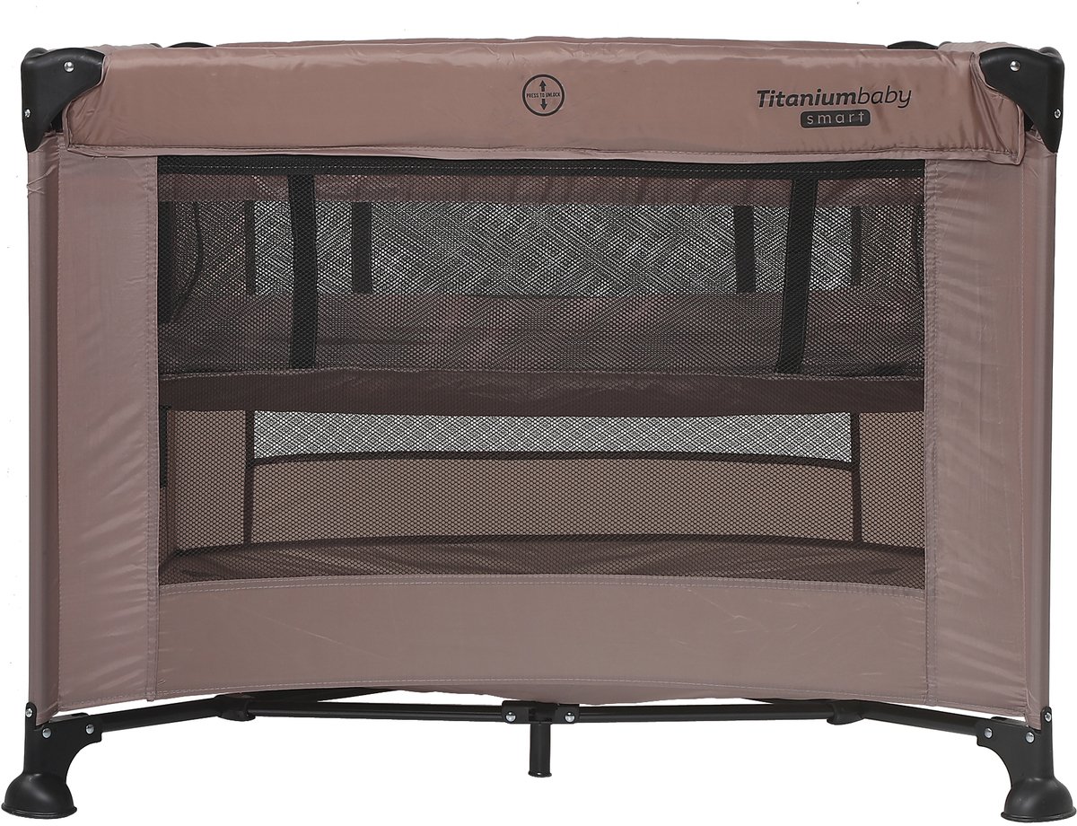 Titaniumbaby Opvouwbare box SMART Mason met verhoger 100x100 cm Taupe inclusief draagtas – foto 6