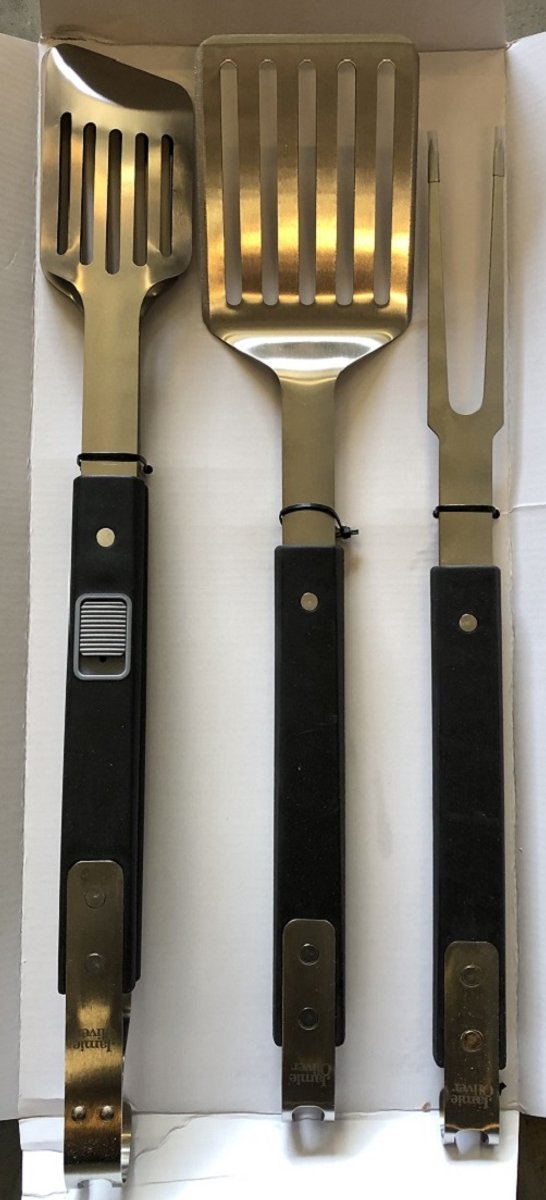 Jamie Oliver BBQ Tool set 3 pc - spathula, tang en vork
