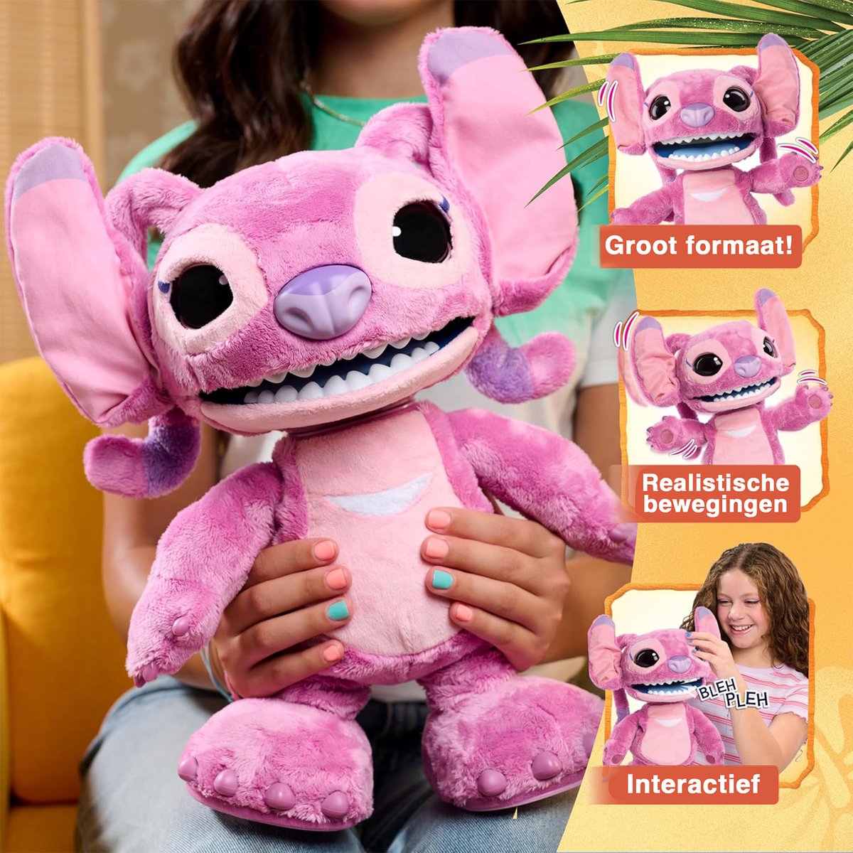 Disney Stitch - Ultimate Angel - Interactieve pluchen knuffel - Brabbelt zijn Angel taal, danst, zingt en beweegt — afbeelding 3