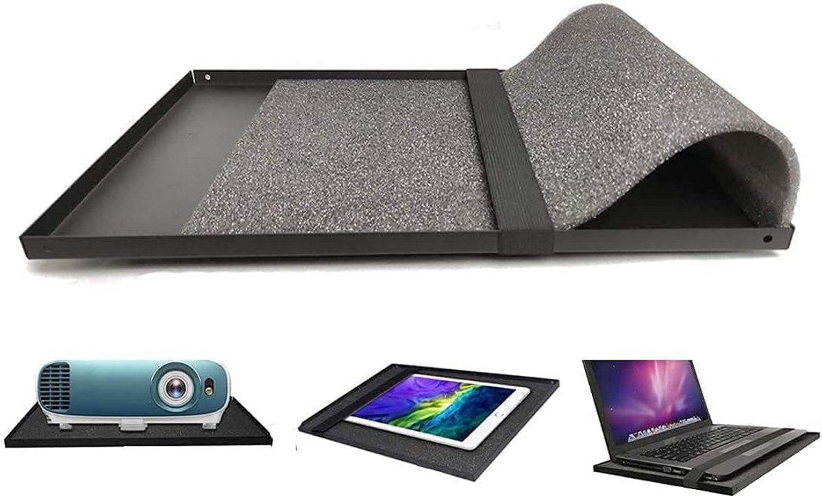 Universele Projector & Laptop Lade voor Statief - Stevig Stalen Platform met Schroefbevestiging