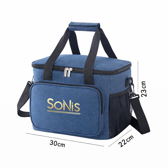 SoNis Koeltas - Koeltassen - Koeltas Lunch - Geïsoleerde Koeltas - Lunchtas - 15 liter - Blauw van SoNis — afbeelding 2