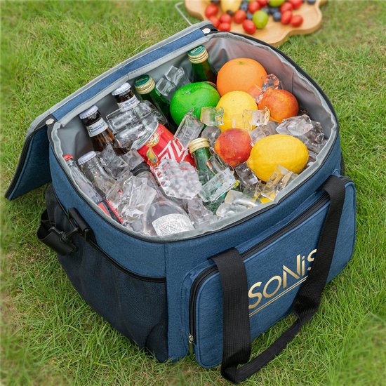 SoNis Koeltas - Koeltassen - Koeltas Lunch - Geïsoleerde Koeltas - Lunchtas - 15 liter - Blauw van SoNis — afbeelding 3