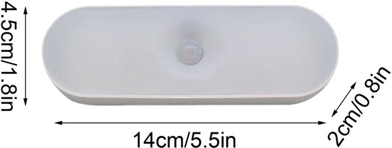 Nachtlampje - Nachtlampje volwassenen - Nachtlampje kinderen - nachtlamp - sensorlamp - bewegingssensor (PIR) - LED - wit licht - magnetisch - oplaadbaar USB-C - 120° - 14 cm - 1 stuk - wit van Aigostar — afbeelding 3