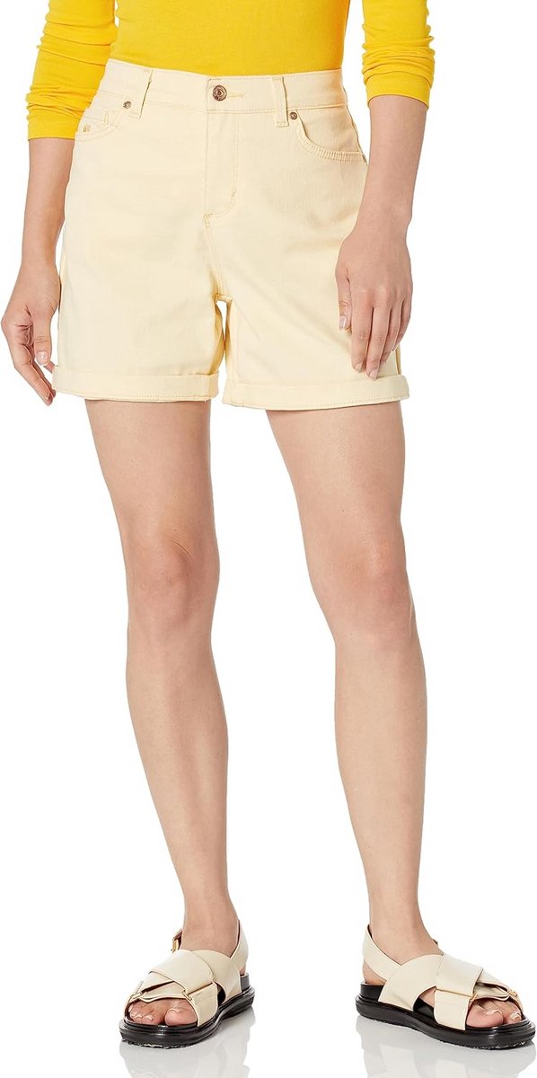 Dames Short Hoge Taille Zomer | Comfortabele Basic Jeansshort met Normale Pasvorm