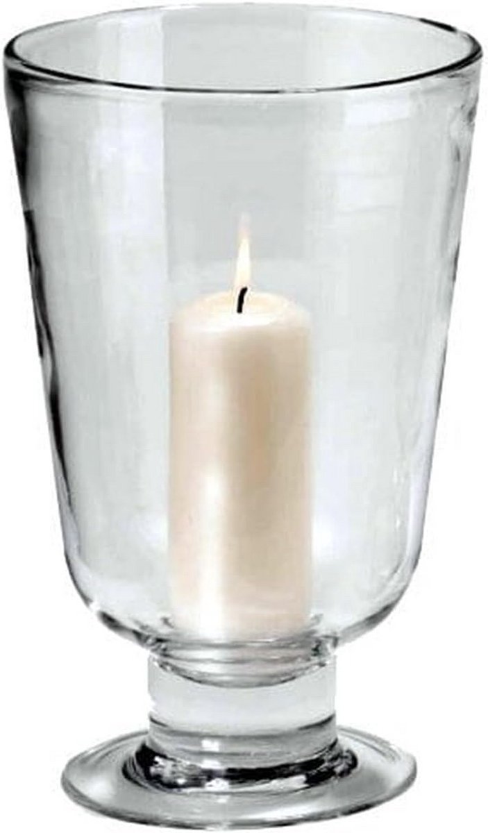 Grote heldere glazen windlicht of vaas H31 D18 cm