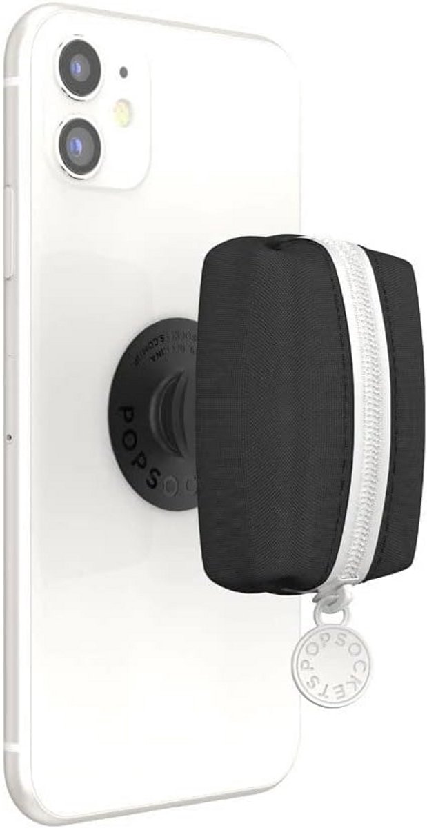 Universele PopGrip voor Smartphones en Tablets - Verwisselbare Bovenkant - Klassiek Zwart