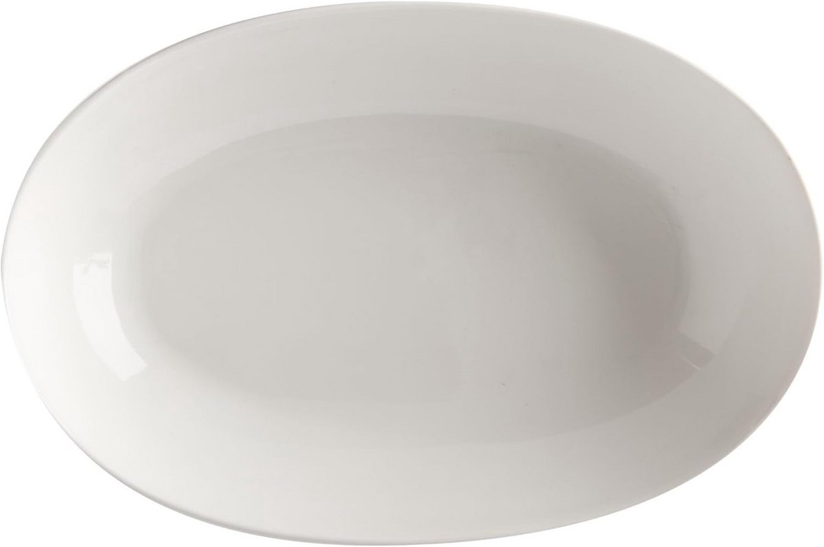 Ovale Porseleinen Serveerschaal Wit 30x20 cm - Oven- en Magnetronbestendig