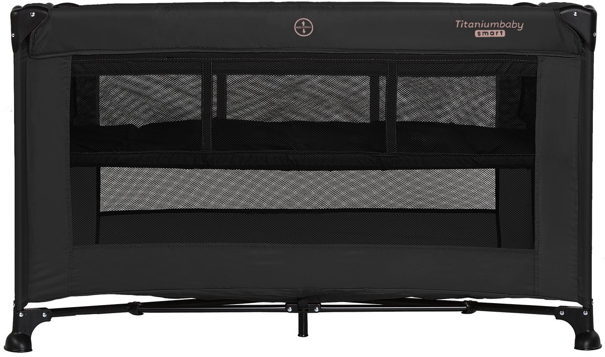 Titaniumbaby Campingbed SMART Jordan met verhoger 60x120 cm Black inclusief draagtas thumbnail 2