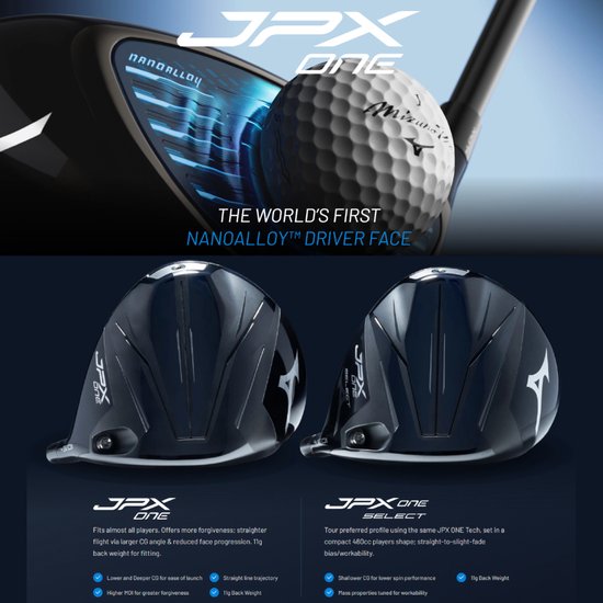 Mizuno JPX One Driver 2026 - Denali Blue Frost Shaft - | Senior - 12° - (Loft instelbaar van 10° tot 14°) | van Merkloos — afbeelding 3