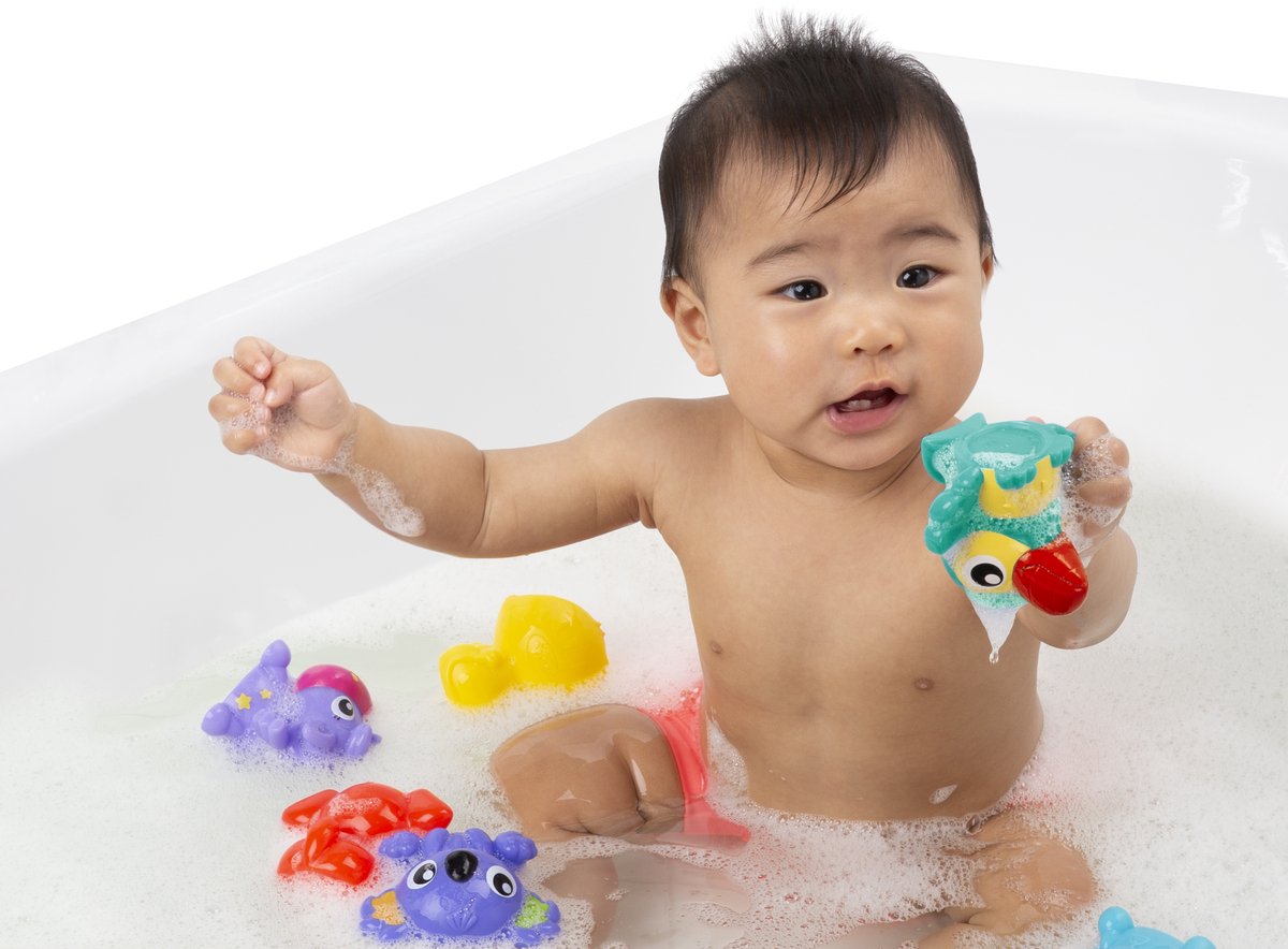 Playgro Badspeelgoed - First Fun Floaties - 8 Stuks- Volledig afgesloten - Baby Speelgoed - baby speelgoed- badspeelgoed - speelgoed baby - badspeeltjes - waterspeelgoed- baby speelgoed 6 maanden Schimmelvrij — afbeelding 2