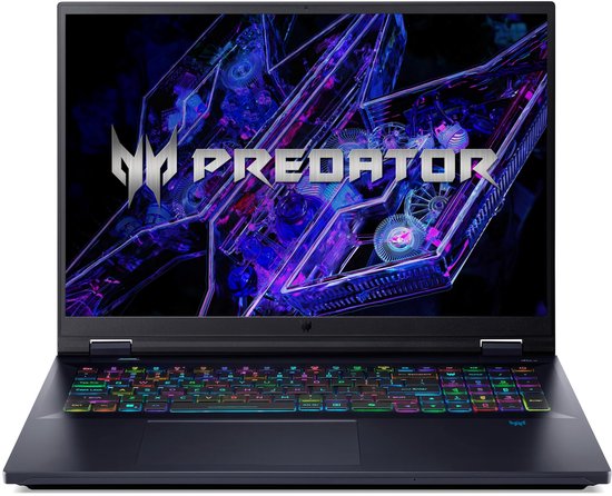 Acer Predator PH18-72-90GW Intel® Core™ i9 i9-14900HX Laptop 45,7 cm (18") WQXGA 32 GB DDR5-SDRAM 2 TB SSD NVIDIA GeForce RTX 4090 Wi-Fi 7 (802.11be) Windows 11 Home Zwart - Acer - Hoofdafbeelding