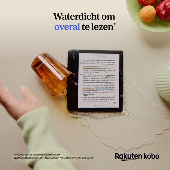 Kobo Libra Colour E-reader Zwart + Kobo SleepCover Hoes Zwart Bundel - 7 inch kleurenscherm - 32GB - Luisterboeken
