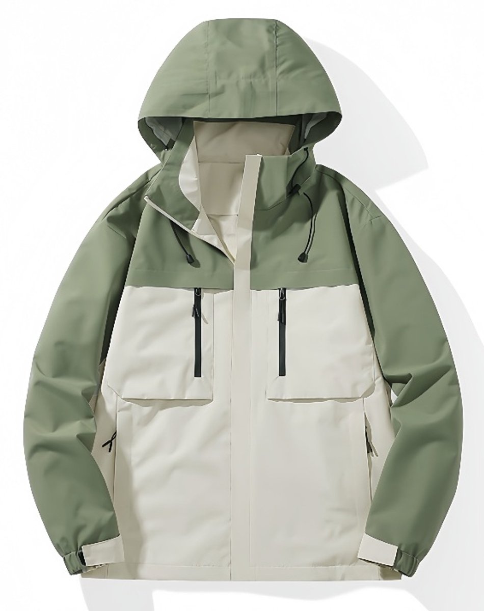 Waterdichte Wandeljas - HorizonJacket White/Green - Unisex - Hike Horizon