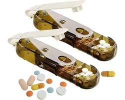 Compacte Luchtdichte Pillenorganizer Tweedelige Draagbare Dispenser Voor Vitaminen Supplementen En Medicijnen Geschikt Voor Thuisgebruik Reizen En Medicijnkast Ideaal Voor Vrouwen Mannen En Het Gezin