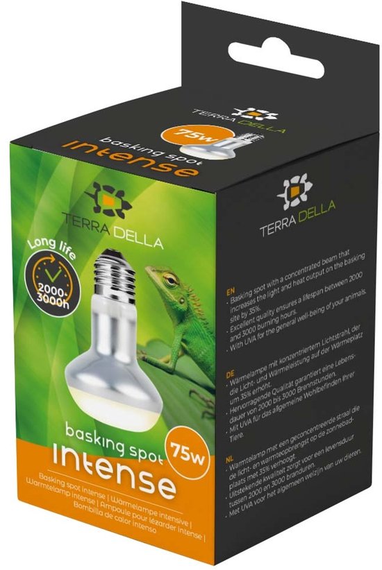 Terra Della Warmtelamp Intense Basking Spot voor Terraria 75W/R20