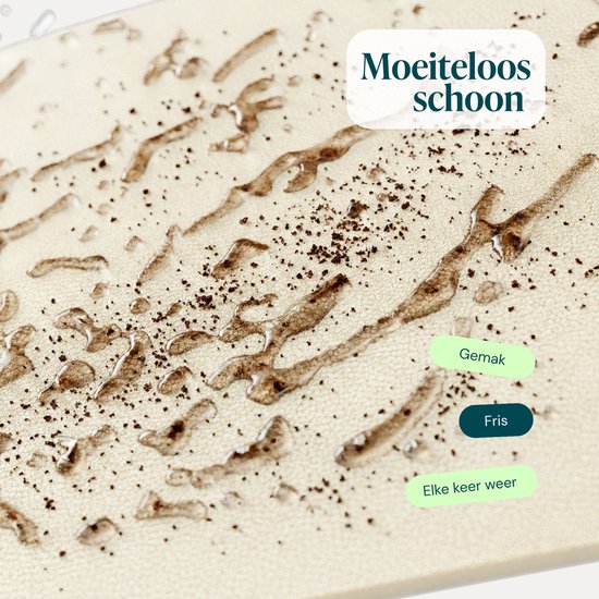 Sous-verres - Cuir PU - 10 Pièces - Blanc Grisâtre