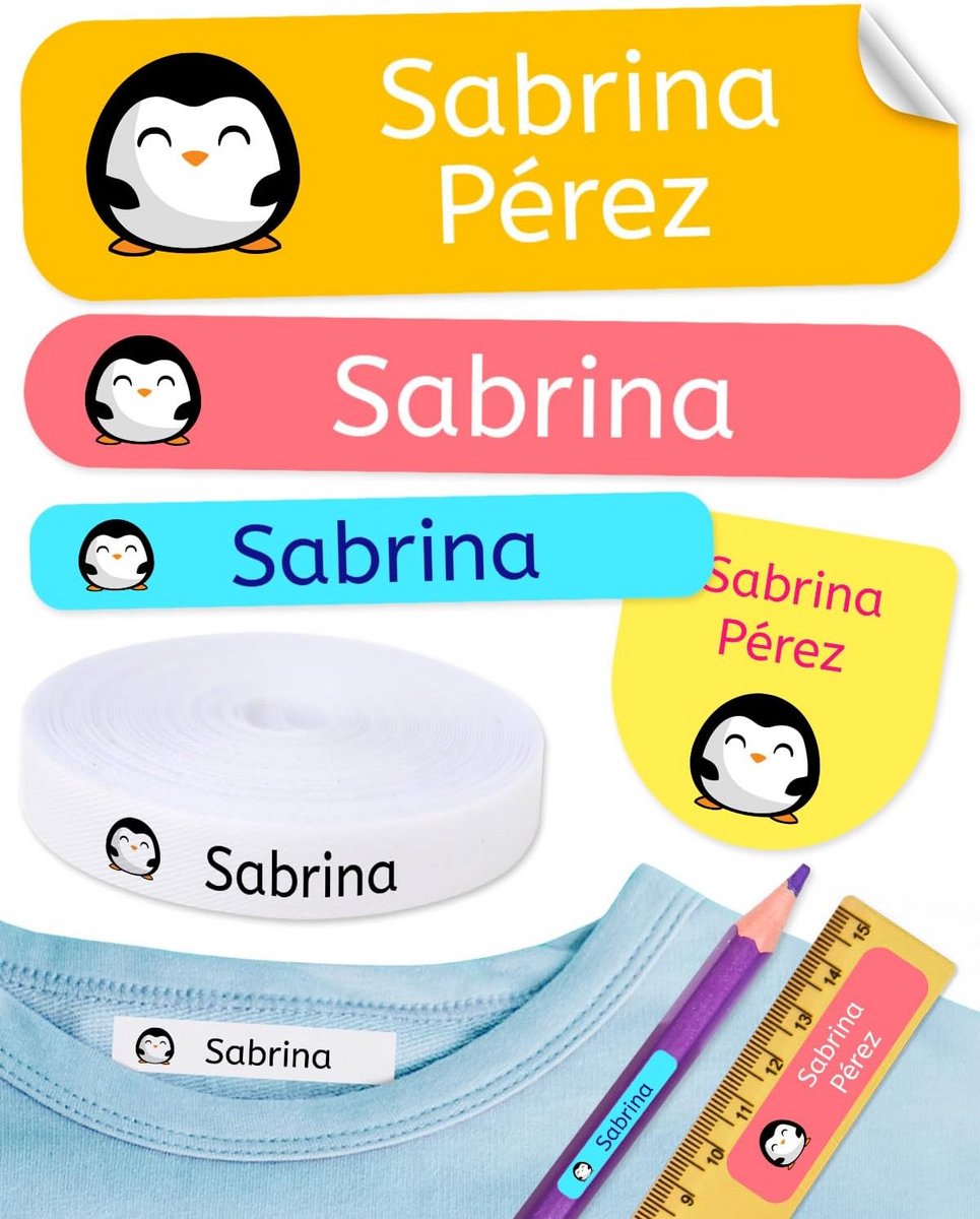 155 Gepersonaliseerde Naamstickers voor Kleding Strijken en Voorwerpen Waterdicht