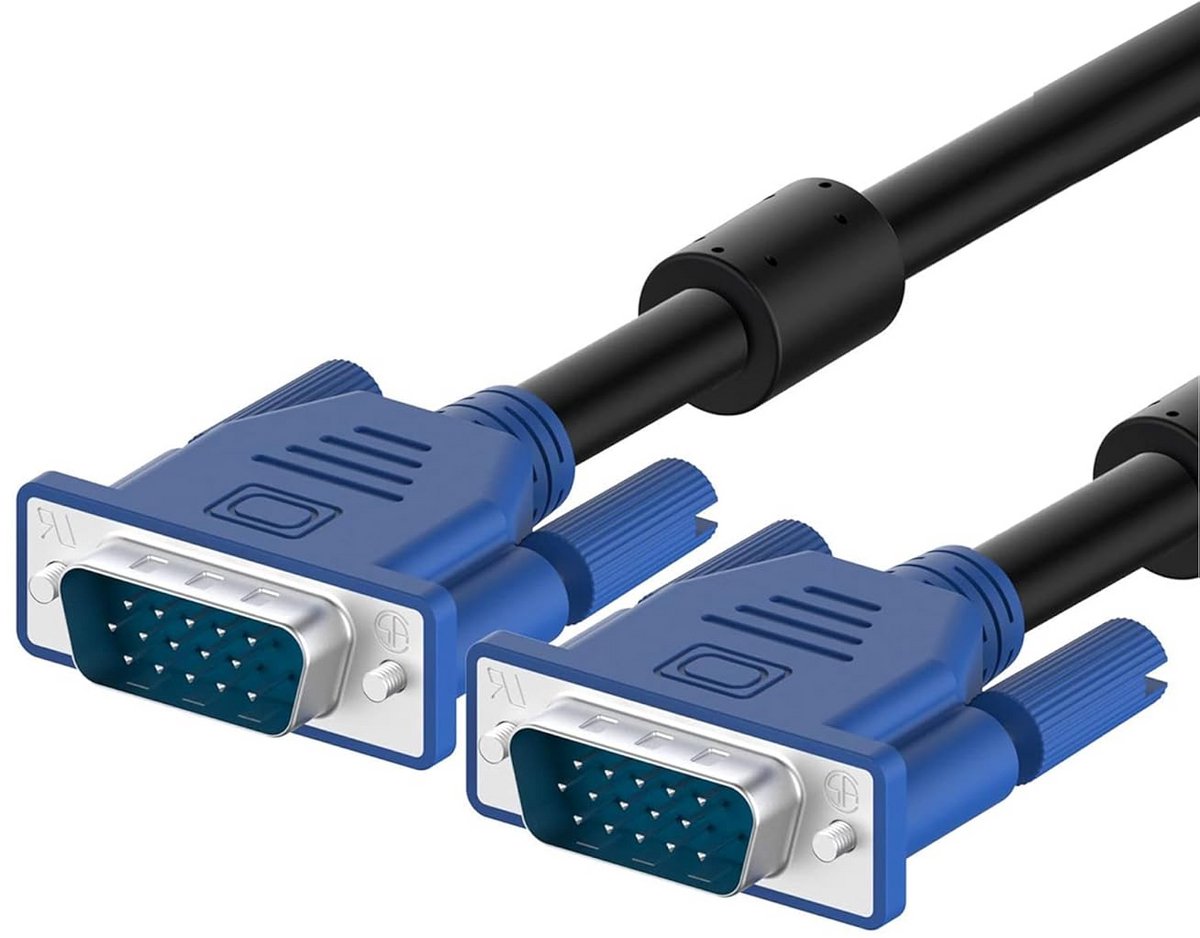 1.5 Meter VGA Kabel 15-Pin M/M Verlengsnoer voor Monitor, Beamer en PC