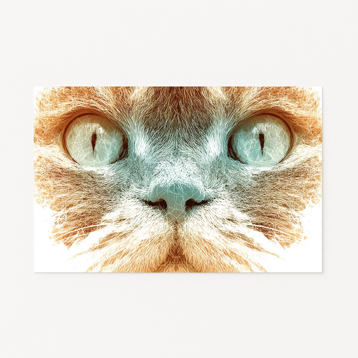 Kat muurdecoratie - Wanddecoratie modern - 90x60 cm