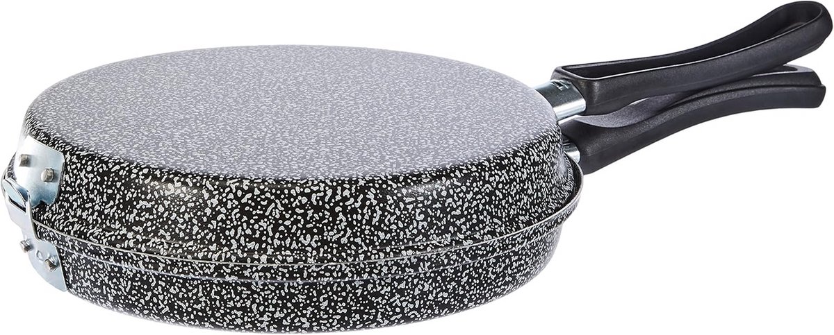 Omeletpan 22 cm Zwart Zilver Anti-aanbak Steeneffect Kookgerei