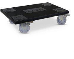MESO Meubelroller 4x Geremd - Elastisch Rubber wiel - 580x350mm - Max 350kg - Meubelhondje - Verhuistrolley - Transportdolly
