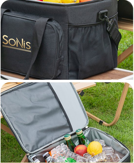 SoNis Koeltas - Koeltassen - Koeltas Lunch - Geïsoleerde Koeltas - Lunchtas - 15 liter - Zwart van Merkloos — afbeelding 5