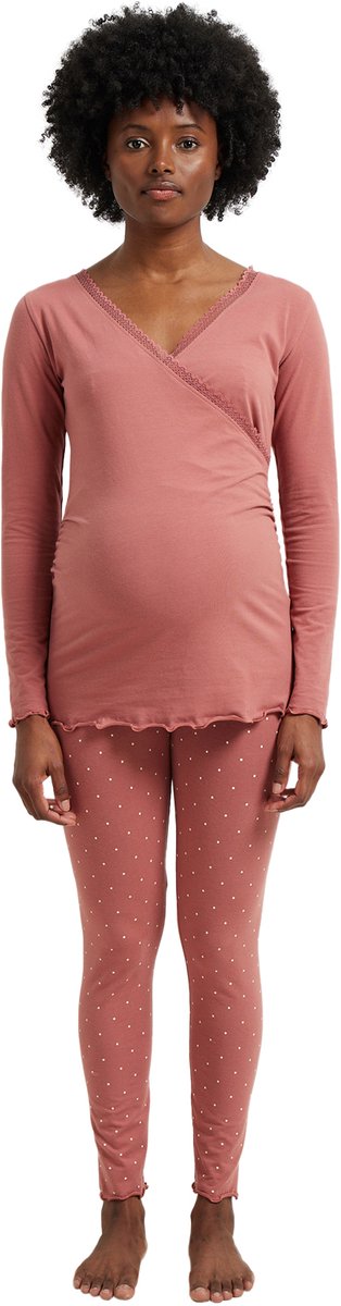 vertbaudet Set van 2-delige pyjama voor zwangerschap en borstvoeding van biologisch katoen* oudroze