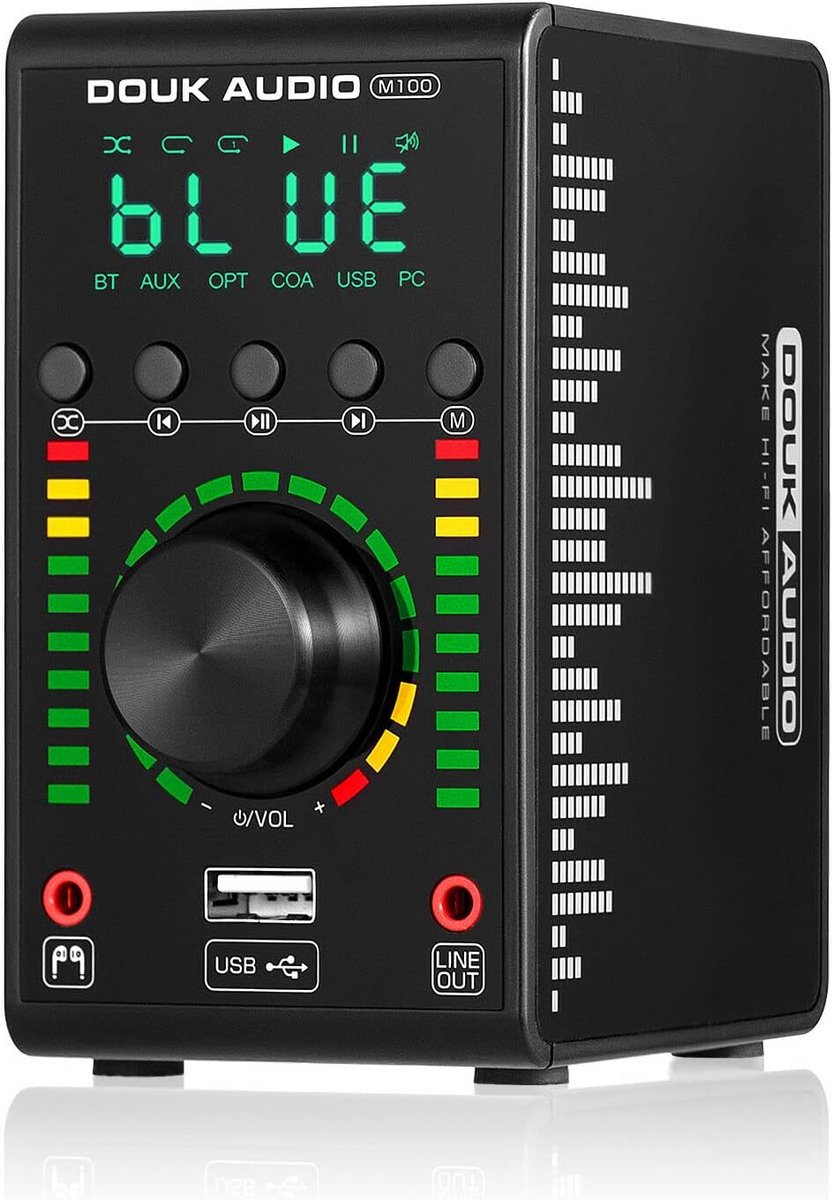 Mini Bluetooth Versterker met USB DAC en Digitale Audio Ingangen