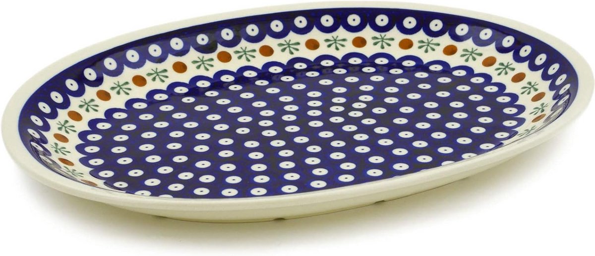 Ovale Keramische Serveerschaal voor Vlees of Buffet 34x26,7 cm