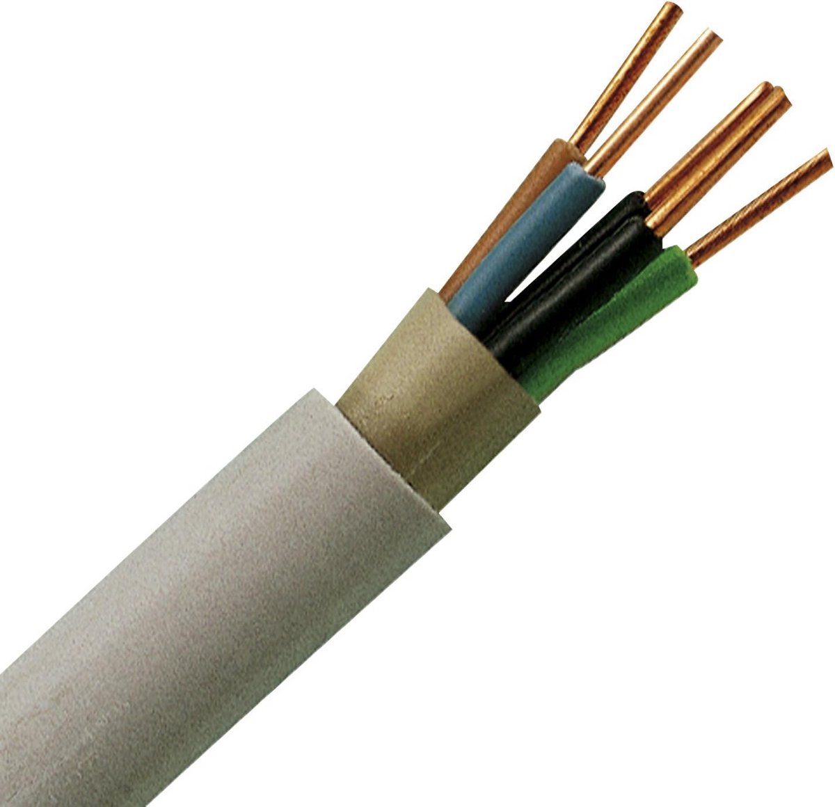 NYM-J Installatiekabel 5x2,5mm 25 Meter Grijs