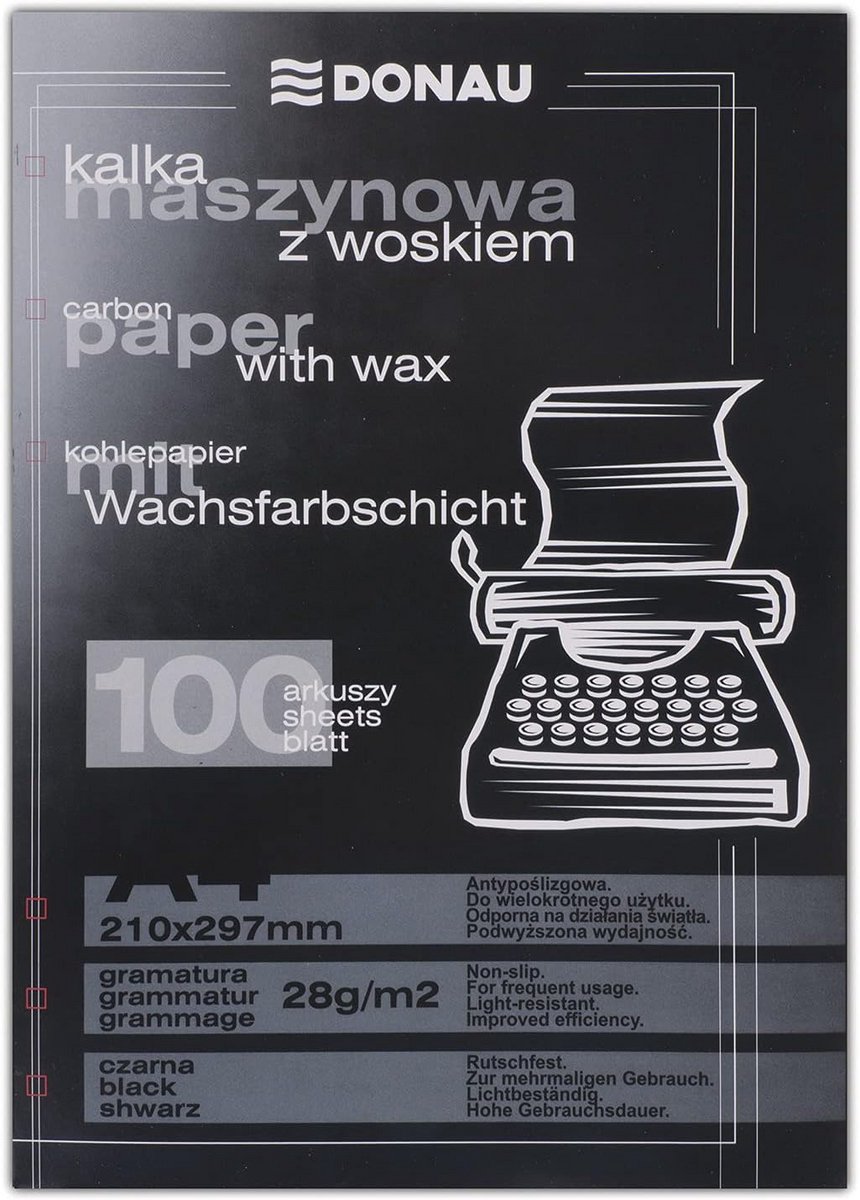 Carbonpapier Zwart A4 - 100 Vellen Doordrukpapier voor Meerdere Kopieën