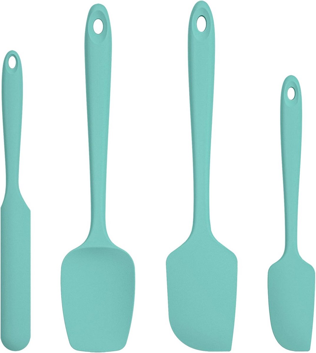 Set van 4 Hittebestendige Siliconen Spatels – Flexibel & BPA-Vrij voor Bakken en Koken