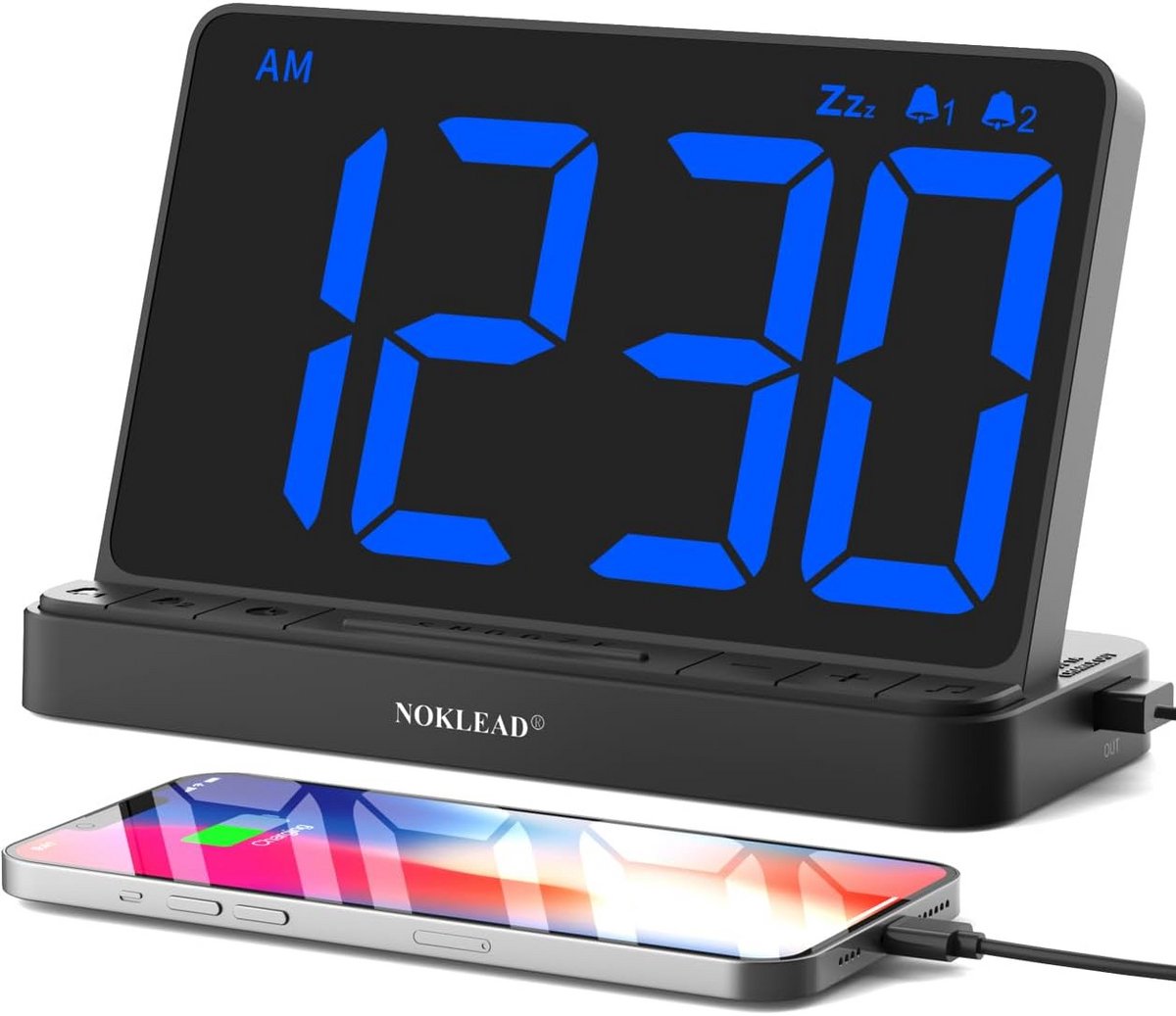Digitale Alarmklok met Groot 6.5" Display en USB Oplaadpoort