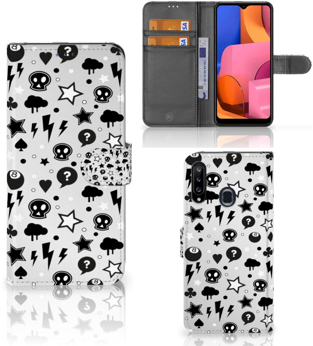 Telefoonhoesje met Naam Samsung Galaxy A20s Silver Punk