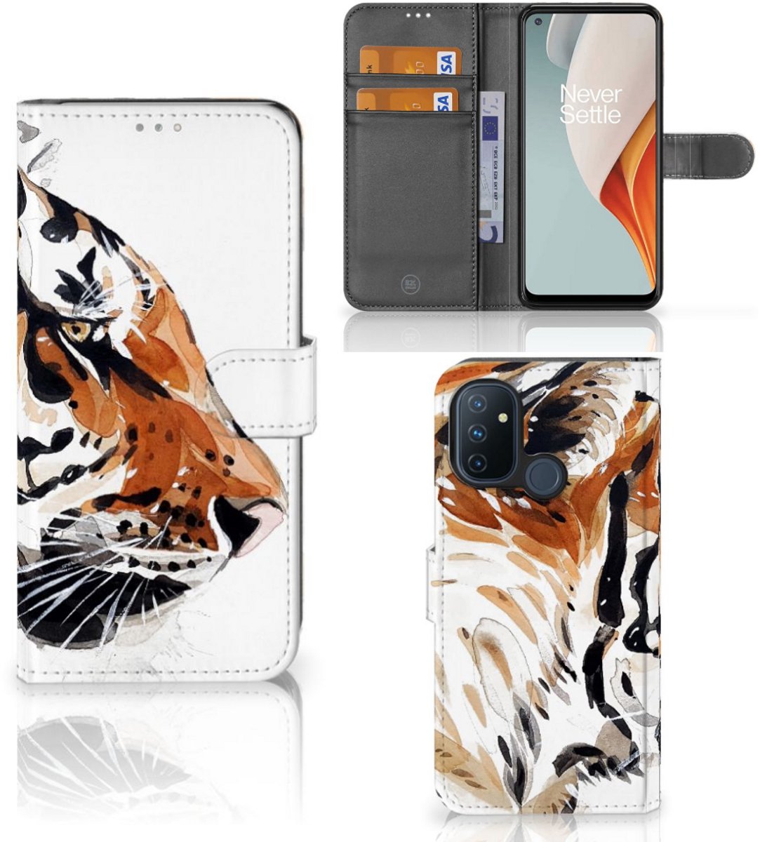 Hoesje OnePlus Nord N100 Watercolor Tiger