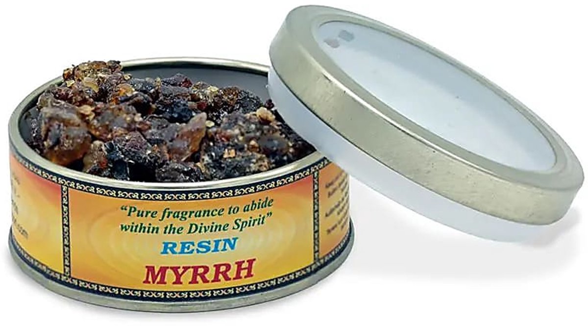 Song of India Myrrh wierookhars - mirre - wierookkorrels - 60 gram - 1 blikje Meerkleurig