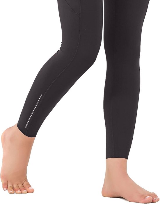 Sportbroek voor dames met zakken - ondoorzichtig, hoge taille, lange fitnessbroek — afbeelding 2