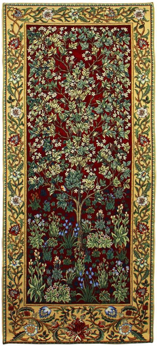Signare Wandkleed Tree of life red - William Morris - 68x160 cm rood