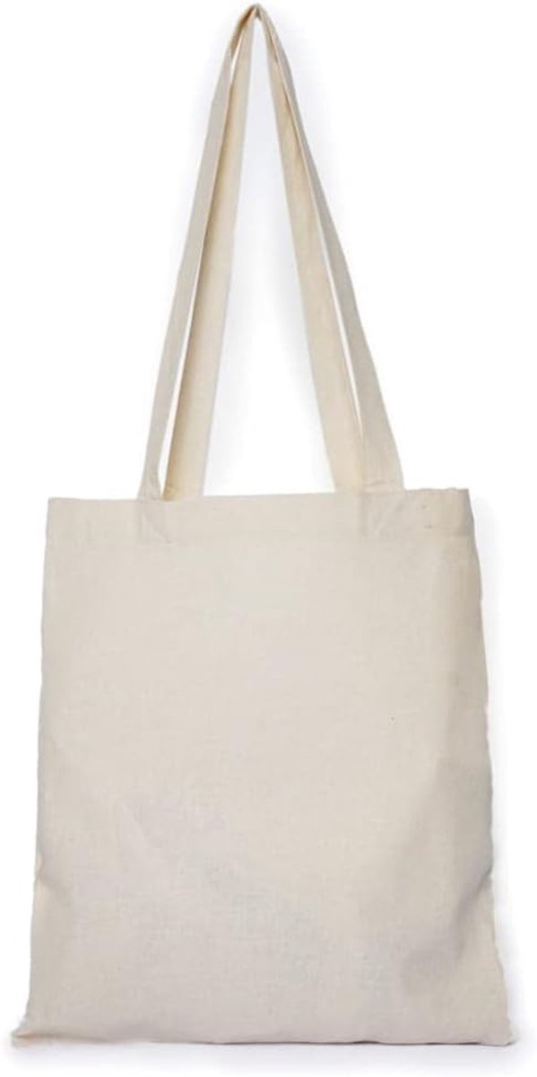 Herbruikbare Katoenen Tote Bags 35 x 40 cm - 10 Stuks