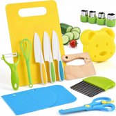 DirNiya Kindermessen set - 17-delig - Kindermes - Koken met Kinderen - Montessori Messen set - Messenset - Messen - Messensets - Kindermessenset - Kinderbestek - Kindvriendelijke Messen