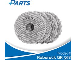 Roborock QR 598 Dweilpads (4 Stuks, Plus.Parts® alternatief voor 8.02.0246)