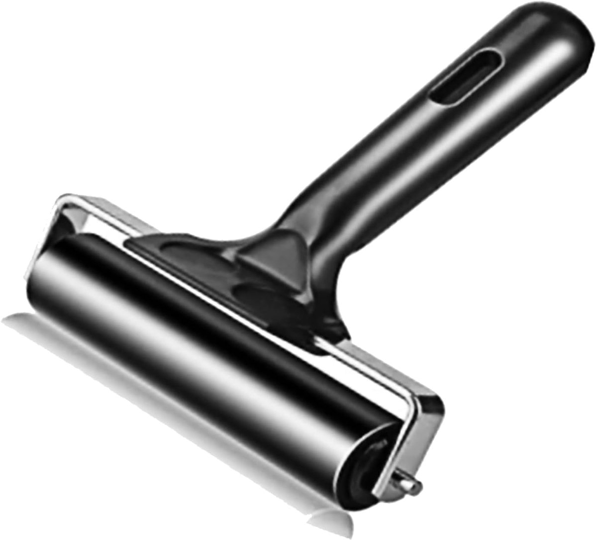 Rubberen roller met handvat 10,5 cm voor stempelen en afdrukken - Perfect voor kunst en ambacht
