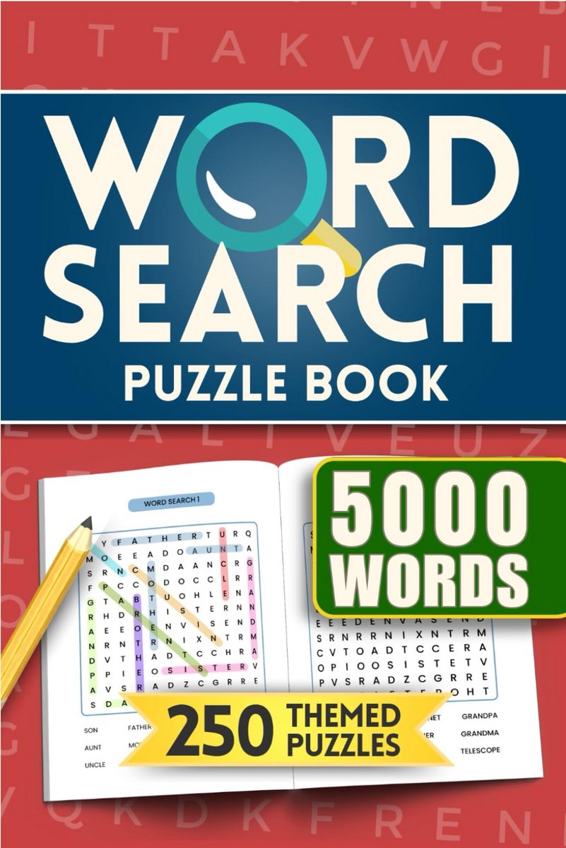 250 Themed Word Search Puzzles - 5000 Words: Engaging Word Search Challenges for All Ages