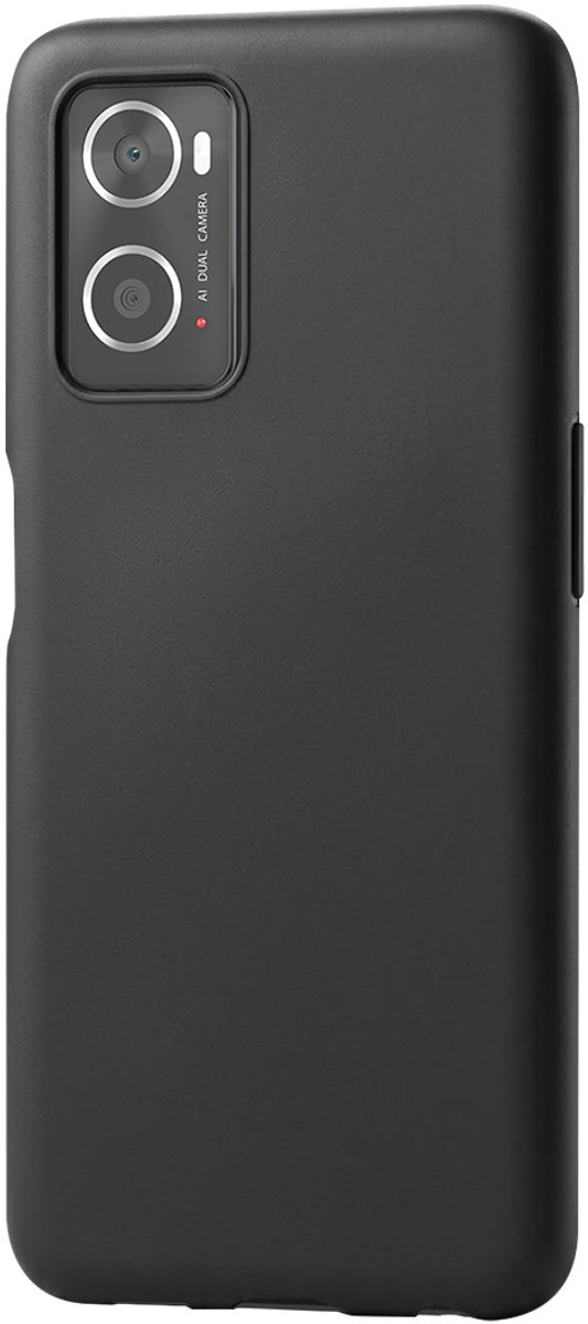 OPPO, Hoesje geschikt voor Oppo A76 / A96 - Hardcase Siliconen, Zwart