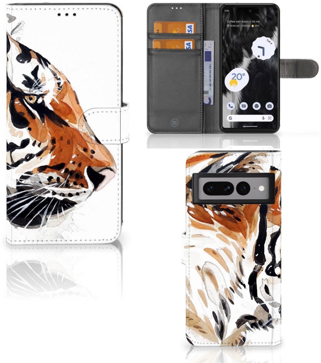 Hoesje Google Pixel 7 Pro Watercolor Tiger