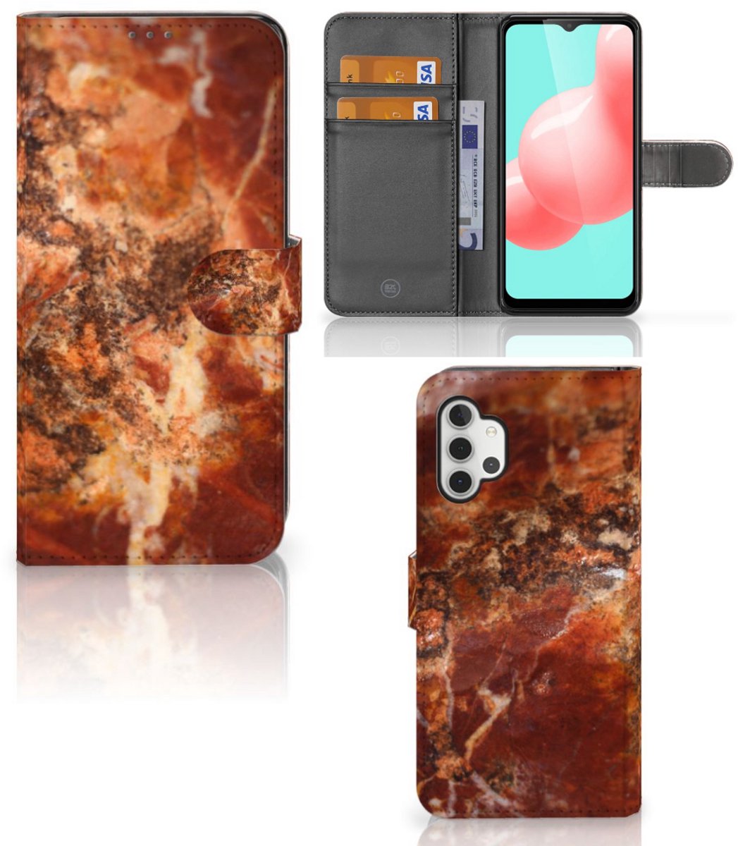 Samsung Galaxy A32 5G Bookcase Marmer Bruin