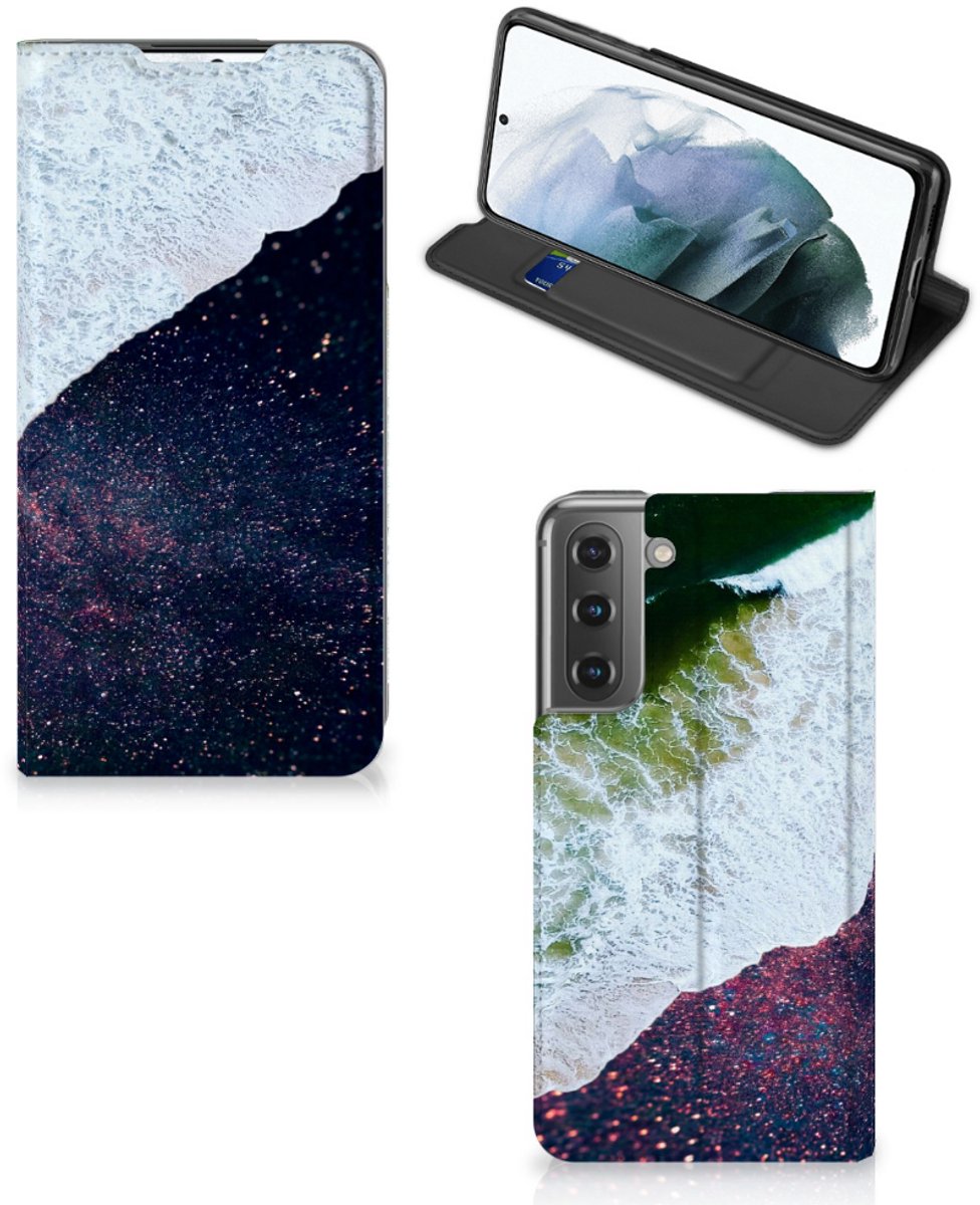 Standcase Hoesje voor Samsung Galaxy S21 FE Stand Case Sea in Space