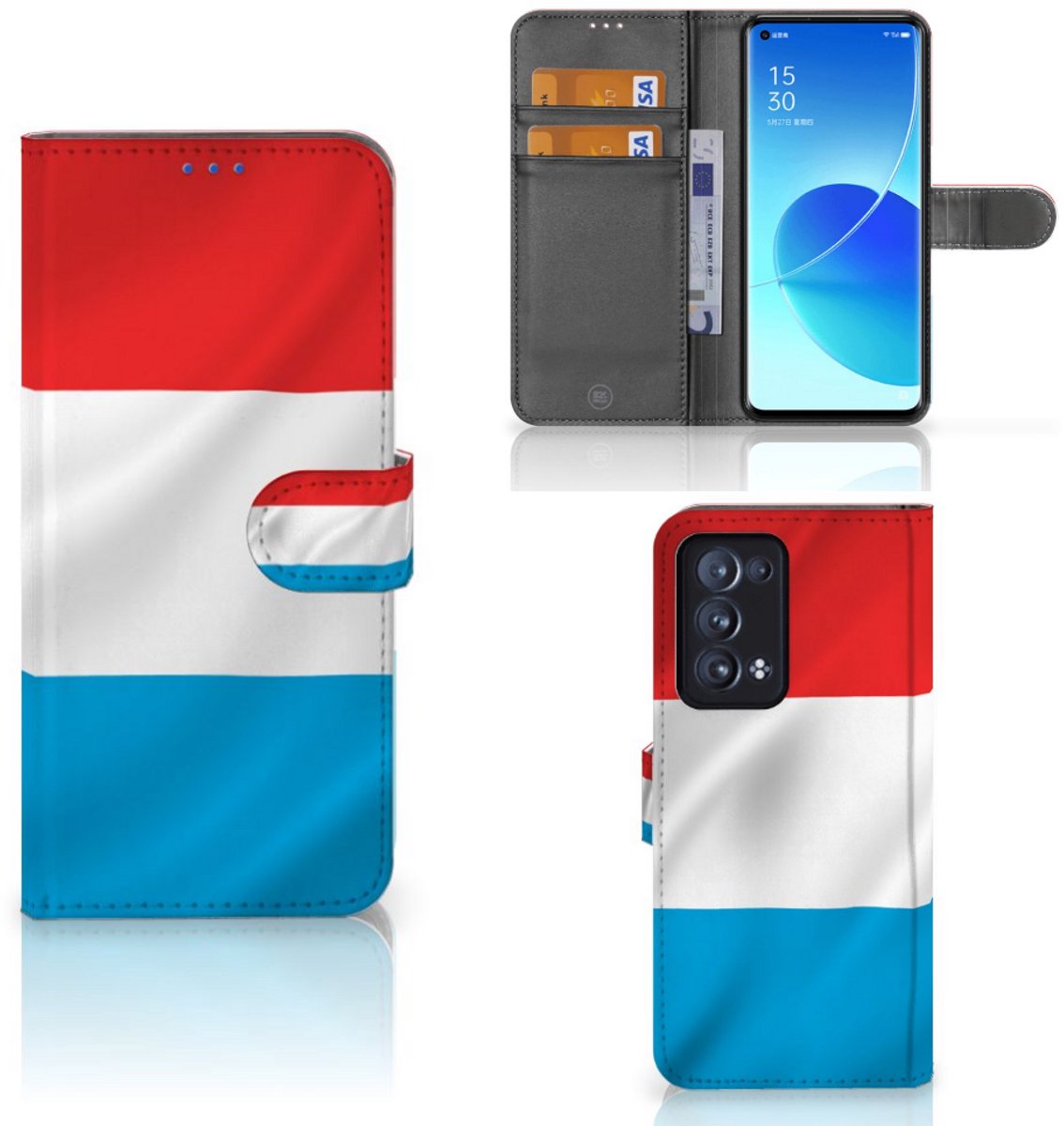 OPPO Reno 6 Pro Plus 5G Bookstyle Case Luxemburg
